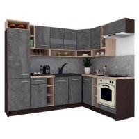 Bucatarie de Colt COSSY NEW 180-250 DR., Wenge / Decor K352